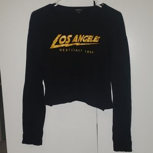 Los Angeles Black Longsleeved Crop